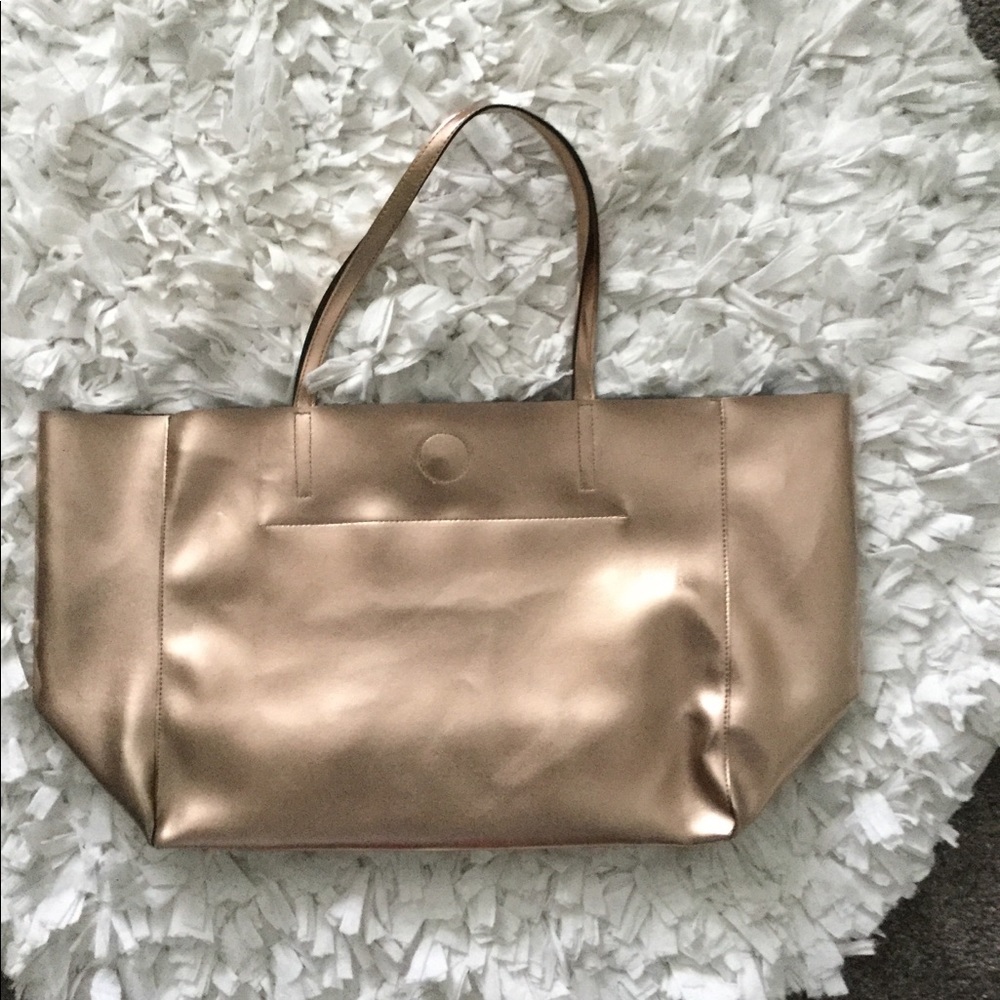 Rose gold tote bag. NWOT